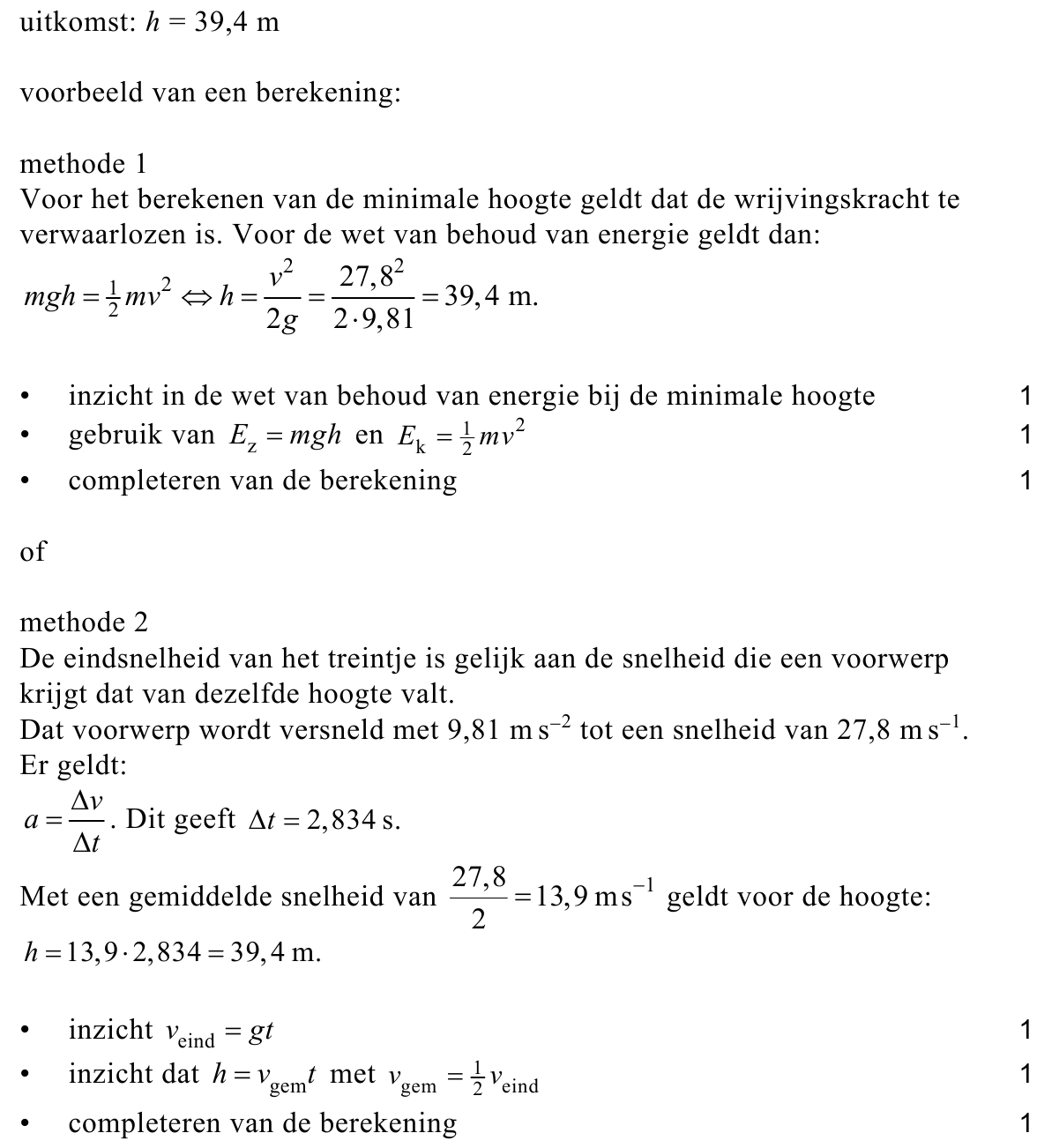 beoordelingsmodel vraag 1