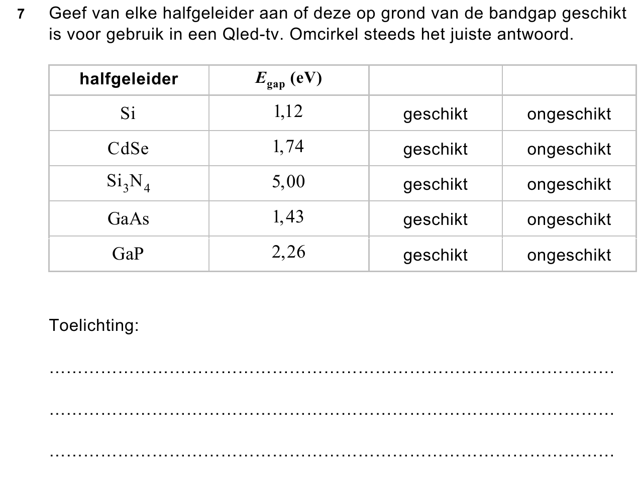 uitwerkbijlage bij vraag 7
